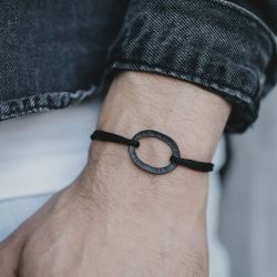 Bracelet Le Sou Français  - le Bastille Charbon noir