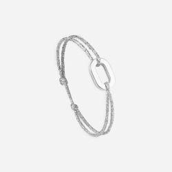 Bracelet petit maillon plat - Argent