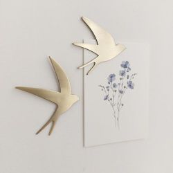 Poussières de rues - Bijou Mural aimanté grande Hirondelle 1