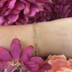 Bracelet élastique or Chaine