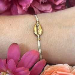 Bracelet élastique or Cauris