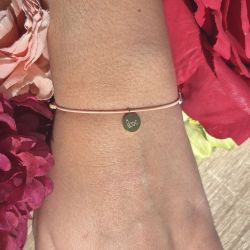 Bracelet élastique rose Love or