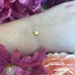 Bracelet élastique or Etoile doré