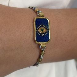 Bracelet scapulaire Bleu oeil 