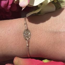 Bracelet cordon Sunshine or rose Poëmia