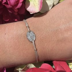 Bracelet cordon Sunshine argent Poëmia