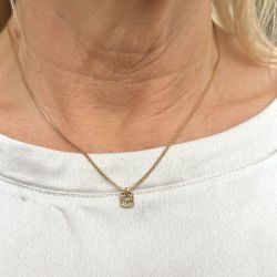 Collier ras de cou carré Champagne Poëmia