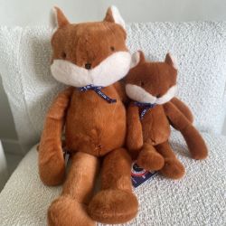 Peluche Renard Made in France fauve 56cm