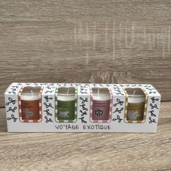 Coffret de 4 Bougies Parfumées Voyage exotique