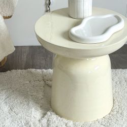 Bout de canapé Bibi beige D40 H43cm