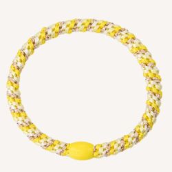 Elastique cheveux KKNEKKI - Fin Mix jaune et or Glitter