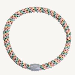 Elastique cheveux KKNEKKI - Fin Mix Vert Rose or Glitter