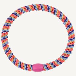 Elastique cheveux KKNEKKI - Fin Multi orange rose bleu néon