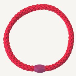 Elastique cheveux KKNEKKI - Fin Rose néon