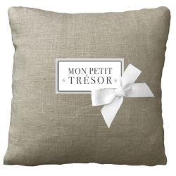 Coussin Bébé "Mon Petit Trésor" - Lin