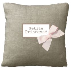 Coussin Bébé "Ma Petite Princesse" - Lin