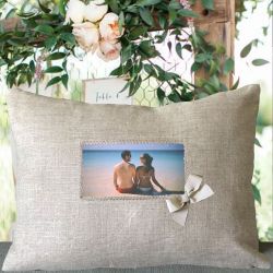 Coussin Photo- Rectangulaire - Lin