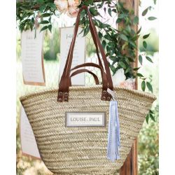 Panier osier - "Mr & Mrs"