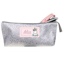 Trousse Scolaire Personnalisée - Paillette argent