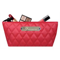 Trousse Personnalisée - Matelassé Rouge