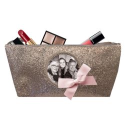 Trousse Personnalisée - Paillette taupe