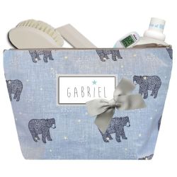 Trousse de Toilette Bébé - Ours bleu