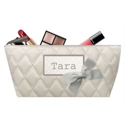 Trousse Personnalisée - Matelassé Ecru