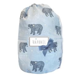 Sac à dos personnalisé bébé - Ours bleu