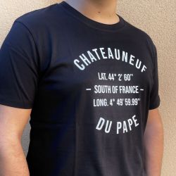 T-Shirt Noir Chateauneuf du Pape