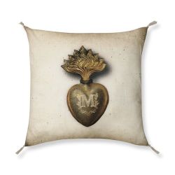 Coussin 50x50 - Boncoeurs Mona blanc