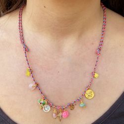 Collier Karma - rose