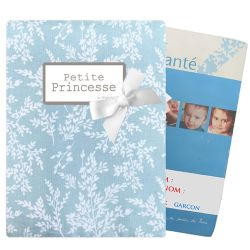 Protège Carnet de santé personnalisé - Floral amande