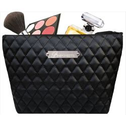 Trousse de Toilette Femme - Matelassé Noir