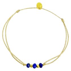Bracelet 3 pierres - lapis