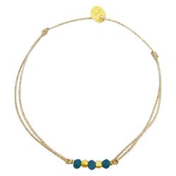 Bracelet 3 pierres - apatite