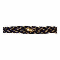 Bracelet 3 tours You & Me en corde de Basse - marine et noir