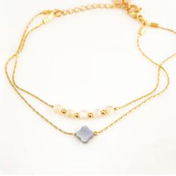 Bracelet double Trefle