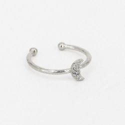 Nilaï - Bague Lily - lune argentée 