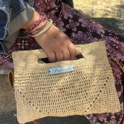 Sac raphia bandoulière - Aria