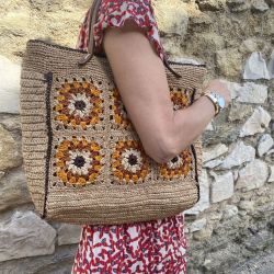 Sac raphia - Margarita orange 