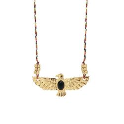 Nilaï - Collier Birdy agate noir