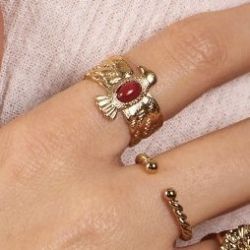 Nilaï - Bague Birdy cornaline