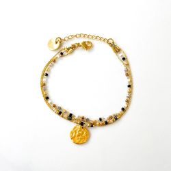Bracelet triple Miyuki Noir