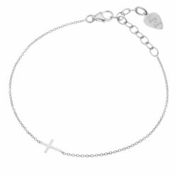 Bracelet petite croix - argent