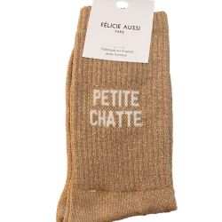 Félicie Aussi - Chaussettes Petite chatte à Paillettes