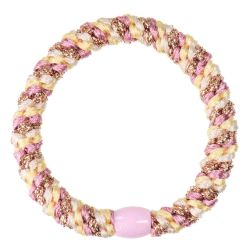 Elastique cheveux KKNEKKI - Mix Vieux Rose Jaune Glitter