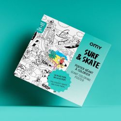 Poster géant à colorier - Surf & Skate 