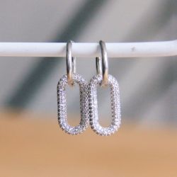 Boucle d'oreille dalya argent