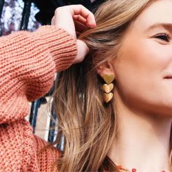 Boucle d'oreille 3 Coeurs