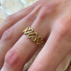 Bague ajustable Coeurs